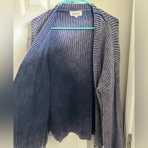 Purple Chunky Knit Cardigan. Size Large.